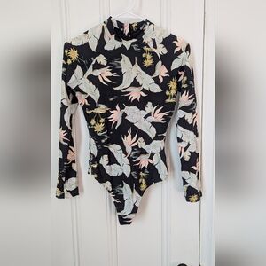 Billabong Floral Long Sleeve Swimsuit